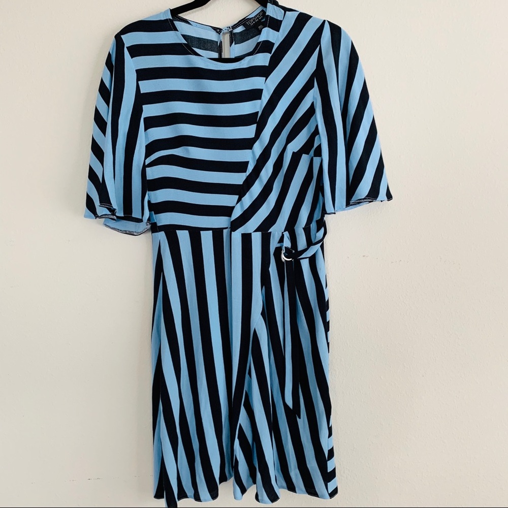 Top Shop Baby and Navy Blue Striped Dress - Picture 2 of 6